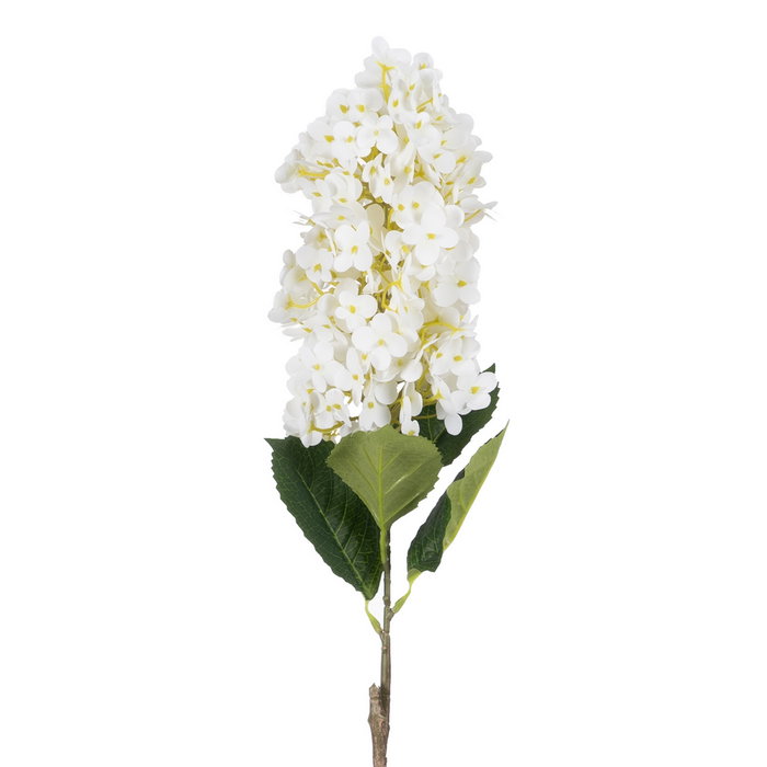 Flor Hortensia Blanco Tejido Decoración 74 cm (Set de 12)