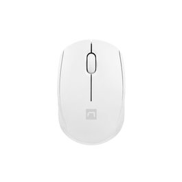 NATEC STORK Ratón Óptico Inalámbrico RF Wireless + USB Type-A Ambidextro 1600 DPI Blanco