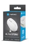 Natec STORK Ratón Óptico Inalámbrico RF 1600 DPI Ambidiestro para Hogar, Blanco, con Receptor USB