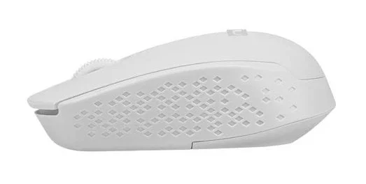 Natec STORK Ratón Óptico Inalámbrico RF 1600 DPI Ambidiestro para Hogar, Blanco, con Receptor USB
