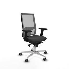 PIQUERAS Y CRESPO Silla de oficina Horna con mecanismo Sincro, Gris oscuro y Gris