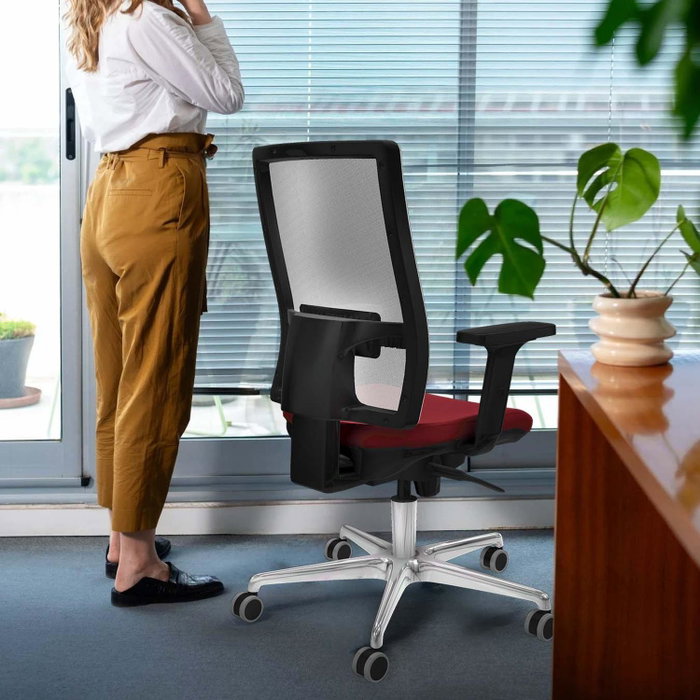 PIQUERAS Y CRESPO Silla de oficina Horna con mecanismo Sincro, Gris oscuro y Gris PIQUERAS Y CRESPO Silla de oficina Horna con mecanismo Sincro, Gris oscuro y Gris