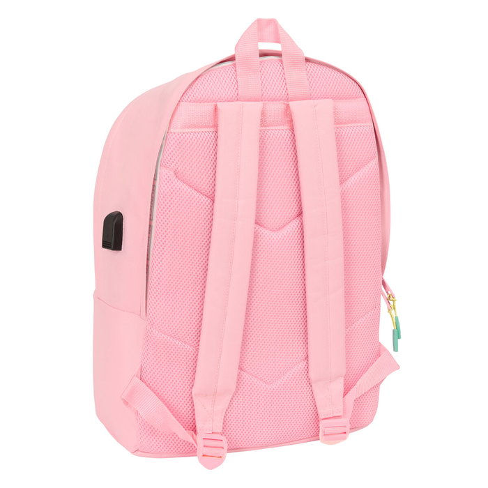 Mochila Escolar Munich +usb munich Rosa 31 x 44 x 18 cm