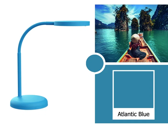 Maul Lámpara de escritorio LED 5W 769lm Luz Cálida Brazo y Cabezal Giratorios Azul