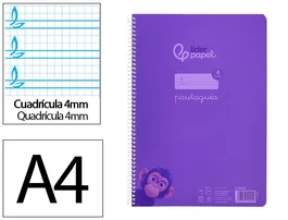 Liderpapel Cuaderno Espiral A4 Pautaguía Lila