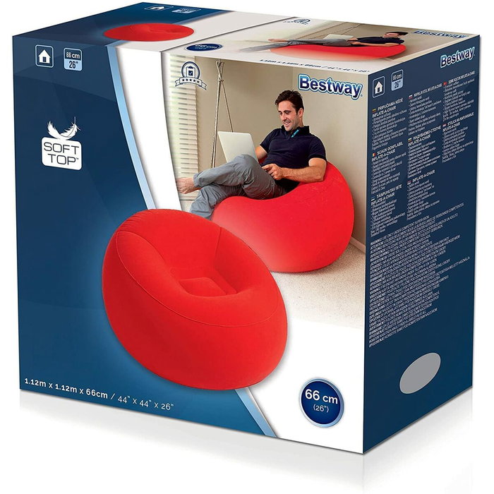 Bestway Sillón Hinchable Gigante Fashion Color Surtido 112x112x66 cm