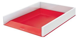 Bandeja Sobremesa Leitz Wow Dual Rojo Metalizado/Blanco