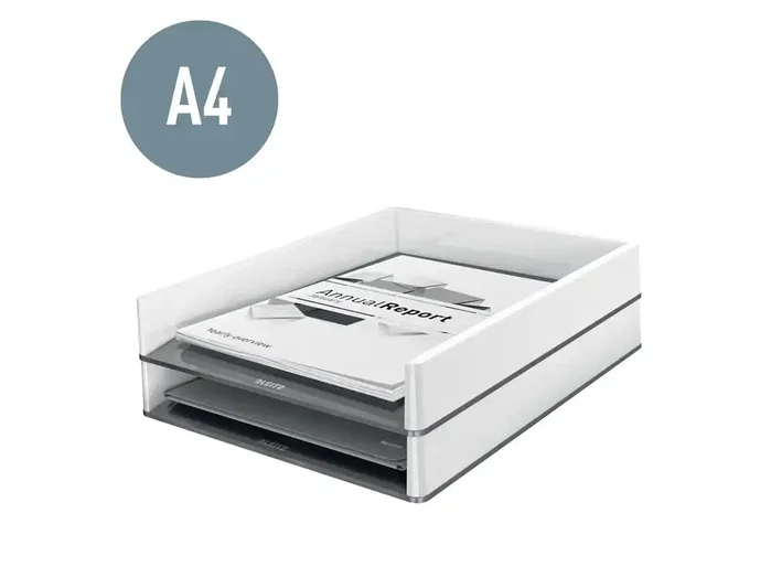 LEITZ WOW DUAL Bandeja de sobremesa Rojo metalizado/Blanco