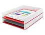 LEITZ WOW DUAL Bandeja de sobremesa Rojo metalizado/Blanco