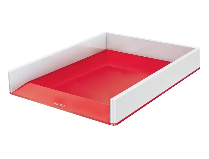 LEITZ WOW DUAL Bandeja de sobremesa Rojo metalizado/Blanco