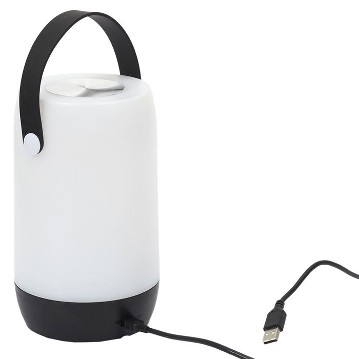 Home Deco Factory Lámpara Led Táctil Negra con Asa Interior y Exterior Portátil Home Deco Factory Lámpara Led Táctil Negra con Asa Interior y Exterior Portátil