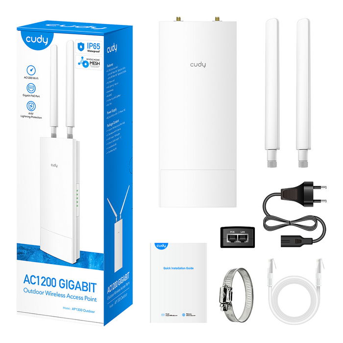Cudy AP1300 AC1200 WiFi Gigabit Outdoor Access Point