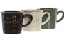 DKD Home Decor Taza Vintage 6 x 5.6 x 8 cm 100ml Gres Verde Marron Beige Coffee Apto Microondas Lavavajillas (12 Unidades)
