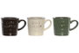 DKD Home Decor Taza Vintage 6 x 5.6 x 8 cm 100ml Gres Verde Marron Beige Coffee Apto Microondas Lavavajillas (12 Unidades)