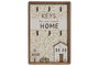 DKD Home Decor Guardallaves Shabby de MDF Multicolor, 30x20x3 cm (Alto x Ancho x Fondo), 4 Unidades