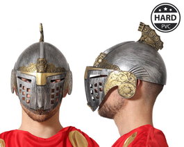 Atosa Casco Medieval Guerrero Gladiador Adulto Gris PVC