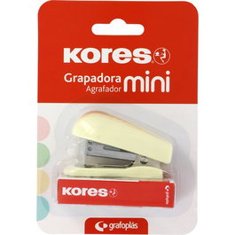 Grapadora Kores Mini (12H) Amarillo Soft (Blister)