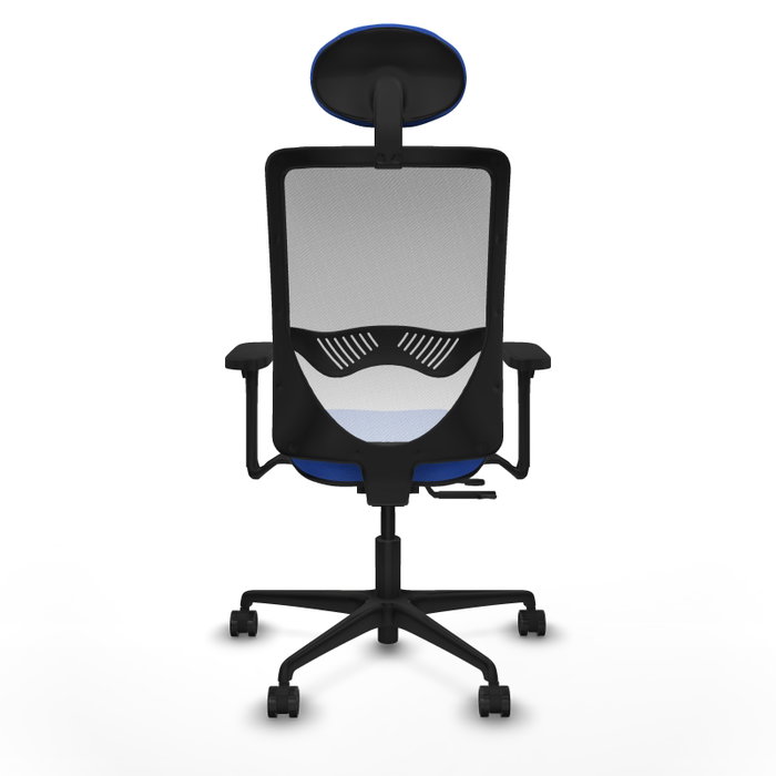 PIQUERAS Y CRESPO Silla de oficina Zulema con mecanismo Sincro/Traslack, Azul y Blanco