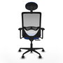 PIQUERAS Y CRESPO Silla de oficina Zulema con mecanismo Sincro/Traslack, Azul y Blanco