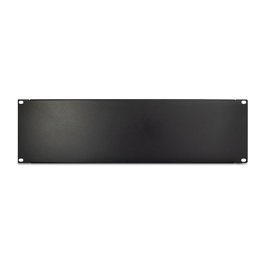 Inter-Tech Placa ciega de 19 pulgadas, negro, 3HE, atornillada