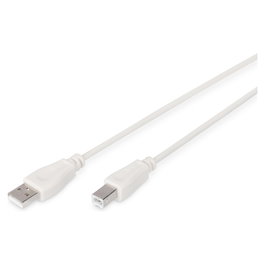 Digitus Cable de Conexión USB 2.0 Tipo A a B 1,8 m Beige Macho/Macho