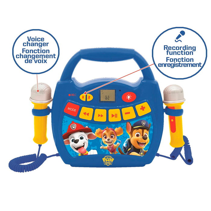 Lexibook Karaoke Digital Portátil Paw Patrol con 2 Micrófonos Lexibook Karaoke Digital Portátil Paw Patrol con 2 Micrófonos