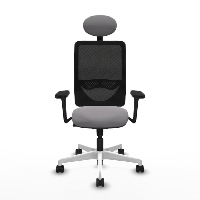 PIQUERAS Y CRESPO Silla de oficina Zulema con mecanismo Sincro, Gris y Negro