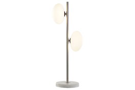 DKD Home Decor Lámpara de Sobremesa de Mármol y Cristal con Bola