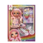 Mga Muñeca Rainbow High Sparkle Y Shine Rosetta 427780 Con Piernas Que Destellan Mágicamente Y Brillo Rosa Neón