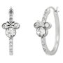 Disney Pendientes Aro Minnie Mouse Bañados en Plata con Piedras de Colores