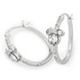 Disney Pendientes Aro Minnie Mouse Bañados en Plata con Piedras de Colores