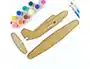 Wondee Kit para Colorear Figuras de Madera Sostenible para Niños con 12 Colores Vibrantes y Brochas