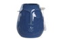 DKD Home Decor Jarrón de Gres Azul Marino KB Japandi