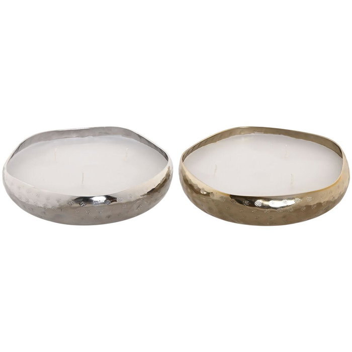DKD Home Decor Vela Moderno Dorado Plateado Cera Parafina Aluminio 19 x 4.5 x 19 cm 2 Unidades DKD Home Decor Vela Moderno Dorado Plateado Cera Parafina Aluminio 19 x 4.5 x 19 cm 2 Unidades