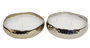 DKD Home Decor Set de 2 Velas de Cera Parafina de 500 g, 3 Mechas, Dorado y Plateado