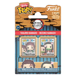 Funko Bitty POP! Demon Slayer: Kimetsu no Yaiba Tanjiro & Nezuko Pack de 2 Figuras de 2 cm