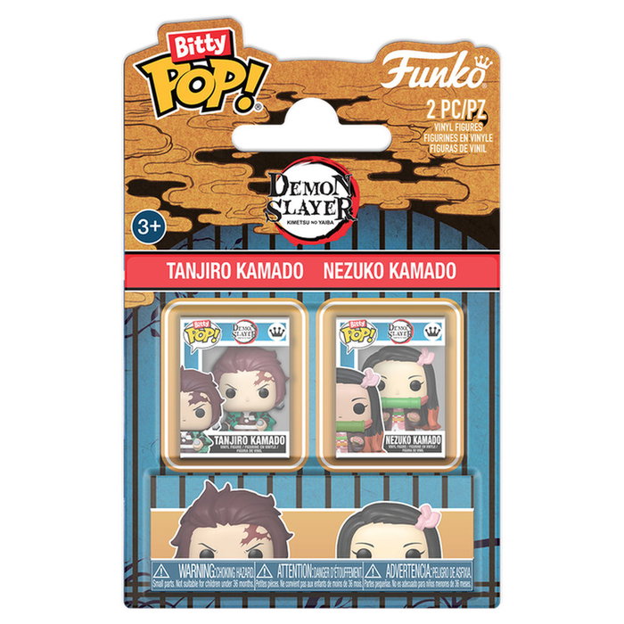 Funko Bitty POP! Demon Slayer: Kimetsu no Yaiba Tanjiro & Nezuko Pack de 2 Figuras de 2 cm Funko Bitty POP! Demon Slayer: Kimetsu no Yaiba Tanjiro & Nezuko Pack de 2 Figuras de 2 cm