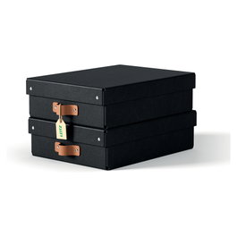 LEITZ Pack de 2 Cajas de Almacenamiento Puro Negro 8 L
