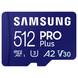 Samsung PRO Plus 512GB MicroSDXC UHS-I U3 V30 A2 180 MB/s Full HD 4K UHD Tarjeta de Memoria