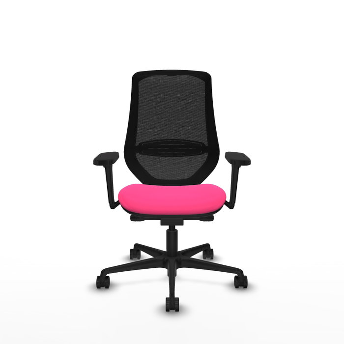 PIQUERAS Y CRESPO Silla de oficina Mardos Rosa y Negro con Mecanismo Sincro/Traslack