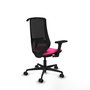 PIQUERAS Y CRESPO Silla de oficina Mardos Rosa y Negro con Mecanismo Sincro/Traslack