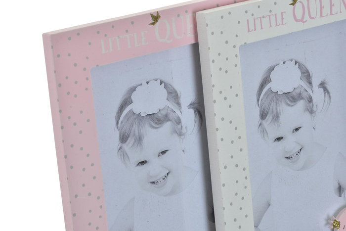 DKD Home Decor Marco Foto 10x15 Baby Swan Rosa Palo Natural Madera Colección Baby 6 Unidades