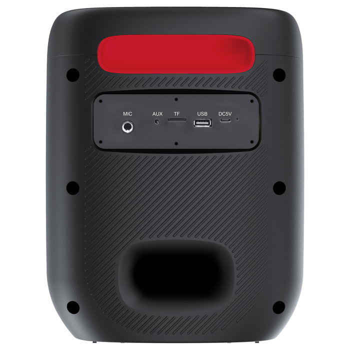 Kenwood AS-P200BT Altavoz de Fiesta Portátil 50W Bluetooth 5.0 y Alámbrico con Iluminación LED, Batería Recargable y Entradas USB/3.5mm/6.5mm - Negro