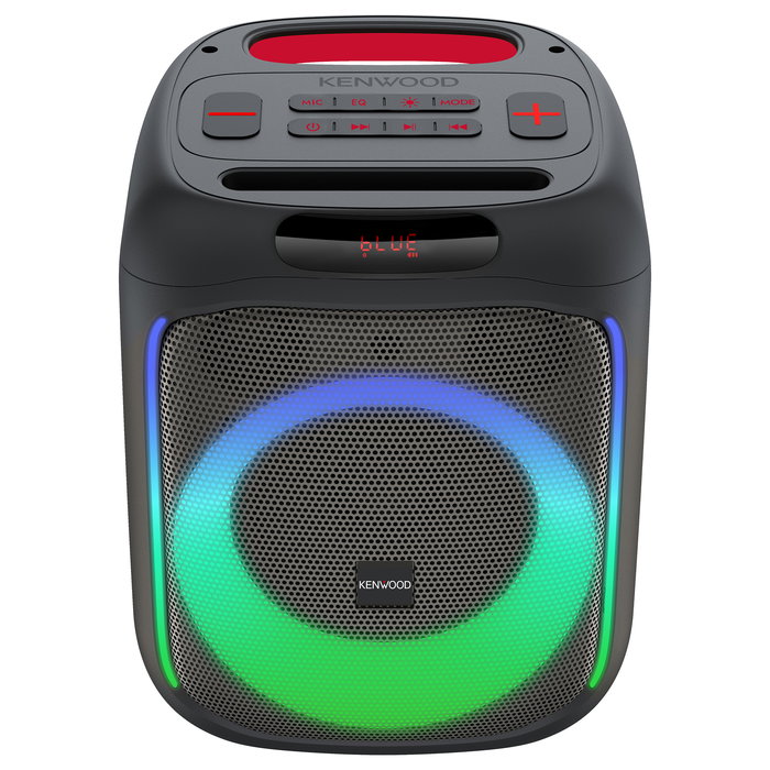 Kenwood AS-P200BT Altavoz de Fiesta Portátil 50W Bluetooth 5.0 y Alámbrico con Iluminación LED, Batería Recargable y Entradas USB/3.5mm/6.5mm - Negro