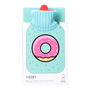 Edm Bolsa de Agua Caliente 2 L Modelo Donut Glaseado Verde Agua con Funda de Lana