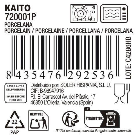 La Mediterranea Bol Aperitivo Japonés Colección Kaito Surtido 6 Diseños (36 Unidades)