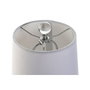 DKD Home Decor Lámpara de Sobremesa de Cristal y Lino Transparente y Blanco
