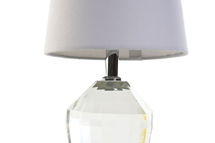 DKD Home Decor Lámpara Sobremesa Transparente Blanco 21 x 43 x 21 cm