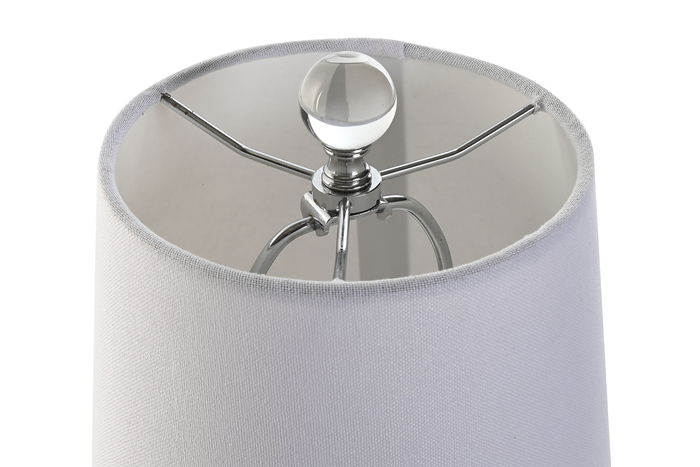 DKD Home Decor Lámpara Sobremesa Transparente Blanco 21 x 43 x 21 cm