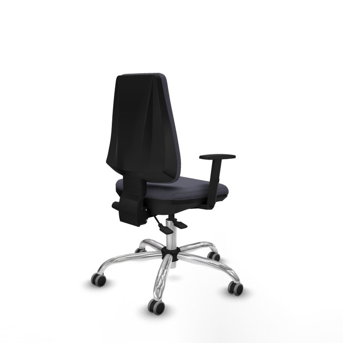 PIQUERAS Y CRESPO Silla de oficina Elche Gris oscuro con mecanismo Asincro y Base cromada PIQUERAS Y CRESPO Silla de oficina Elche Gris oscuro con mecanismo Asincro y Base cromada